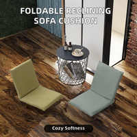 Canapé pliable inclinable Tatami, coussin de sol, design moderne et minimaliste, revêtement en tissu, rembourrage en mousse haute élasticité