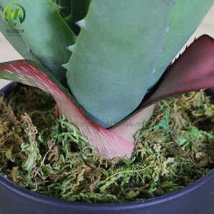 Bonsái de aloe <span class=keywords><strong>vera</strong></span> artificial pequeño, planta verde de plástico, decoración del hogar para festividades navideñas - Product Image 6