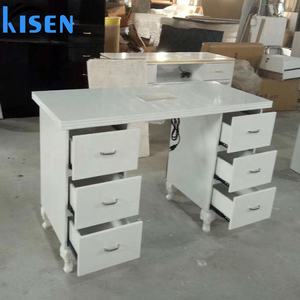 Foshan mobili in acrilico doppio rosa asciugacapelli Manicure tavolo sedia cassetto multiplo con poggiapiedi e ventaglio - Product Image 2