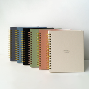 Carnet à spirales, journal de méditation, logo personnalisé imprimé, couverture rigide en cuir PU, agenda quotidien A5 - Product Image 1