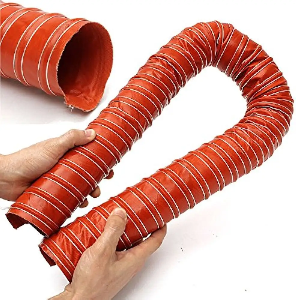 Double glass fiber silicone tube for high temperature work