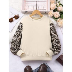 Sudadera con estampado de guepardo para mujer FOXA, cuello redondo, manga larga, jersey de otoño, tops transpirables de algodón tejido - Product Image 4