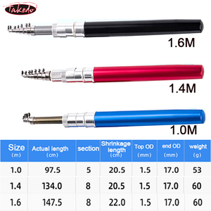 TAKEDO 1.0M 1.4M 1.6M Aluminium Alloy <strong>Pen</strong> <strong>Fishing</strong> <strong>Rod</strong> and Reel Mini Telescopic Pocket Travel <strong>Rod</strong> Ice <strong>Fly</strong> Boat <strong>Rod</strong> - Product Image 2