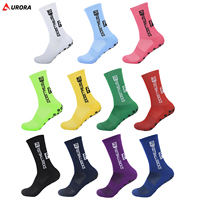 Chaussettes de football antidérapantes de qualité supérieure pour hommes et jeunes, avec revers personnalisé, évacuation de l'humidité, performance optimale, polyester/nylon, logo personnalisé