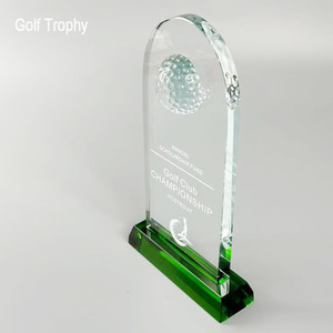 Crystal Glass <b>Trophy</b> Golf Award 12 In Laser <b>Engraved</b> Uv Printing Durable Team Prize - Product Image 5