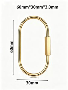 Mousqueton ovale en acier inoxydable – <span class=keywords><strong>Clip</strong></span> durable à ressort pour la fabrication de bijoux DIY, accessoires de sac, vente en gros - Product Image 4