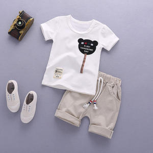 Conjunto de Dos Piezas de Camiseta y Pantalones de Verano al por Mayor para Bebés Recién Nacidos - Product Image 1