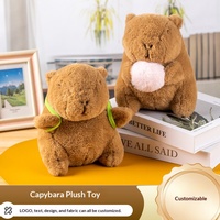 Peluche Capybara brodée super douce pour enfants, rembourrage en coton PP, 31cm-50cm, jouet anti-stress pour machine à griffes de mariage