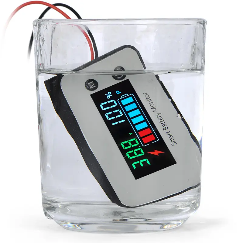 Customized Colorful Screen Display 8-100V lithium battery voltage detection tester dc battery monitor