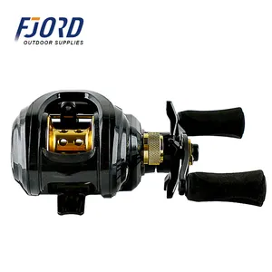 FJORD Disesuaikan Kualitas Tinggi Pegangan Aluminium dengan Nyaman Tombol EVA Baitcasting Memancing Reel