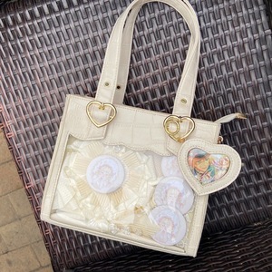 Bolso de Parches Estilo Japonés con Diseño de Corazón, Bolso Creativo con Insignias, Bolso Colgante con Insignias de Anime y Celebridades - Product Image 2