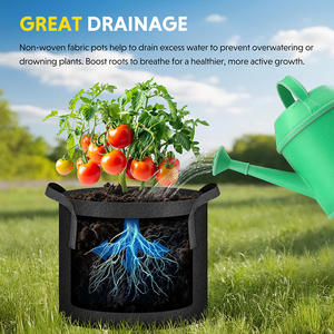 Macetas de tela de 20 galones al por mayor, bolsas duraderas para cultivo de vegetales, fieltro no tejido de 5, 7, 10, 15, macetas de tela de 20 galones - Product Image 5