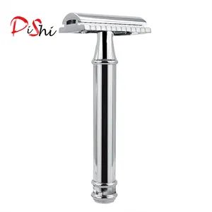 DiShi Classic brass metal 3 pieces Double Edge Blade Safety Razor for shaving brush