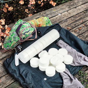 Toalla Portátil Redonda Comprimida de Tela No Tejida Desechable para Viajes, Campamento, Limpieza Facial, Expansión con Agua, Reticulada para Exteriores - Product Image 3