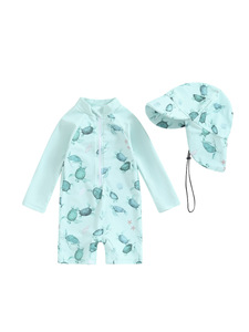 Conjunto <span class=keywords><strong>de</strong></span> Traje <span class=keywords><strong>de</strong></span> <span class=keywords><strong>Baño</strong></span> <span class=keywords><strong>de</strong></span> una Pieza con Cremallera y Estampado <span class=keywords><strong>de</strong></span> Animales <span class=keywords><strong>de</strong></span> Dibujos Animados para Bebé 2026, Traje <span class=keywords><strong>de</strong></span> Surf con Gorra a Juego - Product Image 5