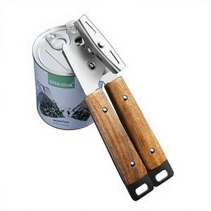 Ensemble d'ustensiles de cuisine en acier inoxydable avec poignée en bois, éplucheur non électrique, pelle à fromage, ouvre-boîte, râpe à melon, râpe à fruits, batteur à œufs - Product Image 2