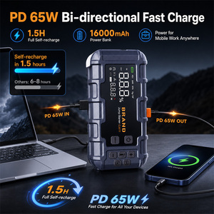 PD 65W Bidirektionales Schnellladegerät 2000A 160PSI 12V 8L Benzin 6L Diesel Batterie-Booster Starthilfe mit Luftkompressor - Product Image 4