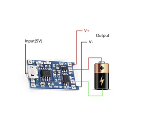 Module de charge de batterie au lithium TP4056 1A - Interface Micro 2-en-1 avec protection contre les surcharges, les décharges excessives et les courts-circuits - Product Image 6