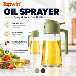 2in1 470ml Glass Modern Dishwasher Safe Oil Sprayer <b>Bottle</b> BBQ Kitchen Baking Roasting Picnic Tool - Product Image 1