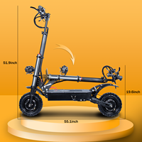 Ab avrupa stok depo ücretsiz kargo teslimat çift Motor 120KM aralığı 80kmh hız 60V40Ah 6000W Commuting elektrikli E Scooter