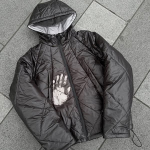 جاكيت رجالي مخصص بسحاب، حراري تفاعلي، مقاوم للرياح، بتصميم قماش مقاوم للماء، كبير الحجم، متغير اللون حرارياً - Product Image 2