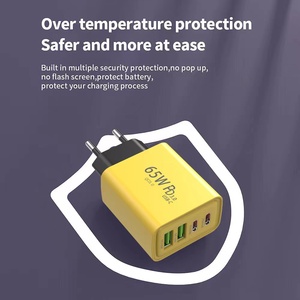 2025 Tốt Nhất Bán Pd 65W 4 Cổng <span class=keywords><strong>2</strong></span> USB Loại C Nhanh Chóng Sạc Adapter Gan Chất Liệu Cho Máy Tính Xách Tay Điện Thoại Di Động Phụ Kiện Bảo Vệ OTG - Product Image 3