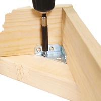 Support d'angle en métal personnalisé pour charpente, support de poutre, connecteur, support de tablette de meuble en bois, support de table, support de cadre de lit, zingué