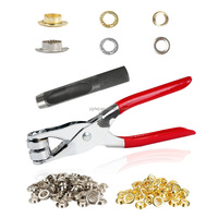 12mm 320 pièces poinçon pince Portable Rivet manuel poinçon 12mm métal anneau air trou pince œillets oeillets pince Kit
