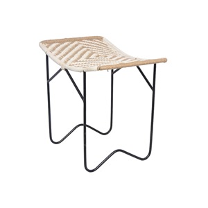 Modern Style Bar <b>Stool</b> with Rope Design metal <b>stool</b> Woven Top Seat for Home Hotel or Restaurant living room Furniture - Product Image 3