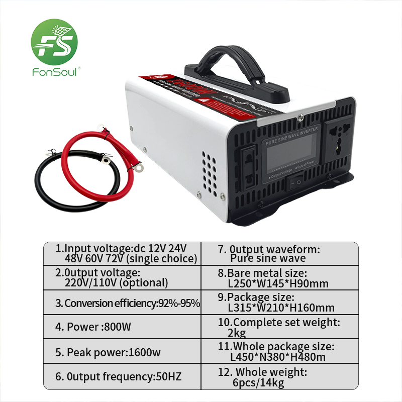 Puissance nominale 800 W / Puissance de crête 1600 W