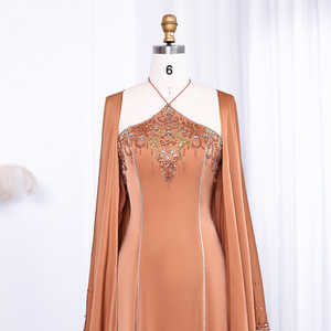 Janclsz301 الساتان اللامع بحمالة رقبة الترتر حورية البحر مساء - Product Image 3