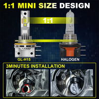 Ampoules de phares LED G-VIEW GL-H15 50000h 60W 18000lm 6500K Blanc IP68 Étanche Universel Remplacement Auto Nouveaux Phares