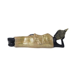 Al por mayor personalizado acostado artículos religiosos resina plata estatuas de Buda - Product Image 3