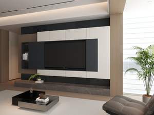 Durable <strong>TV</strong> Stand Pet-Friendly with Hair-Resistant Coating &amp; Washable <strong>Trays</strong> Modern Style Living Room Furniture - Product Image 4