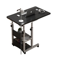 Table de chevet mobile Chambre à coucher Location Petit bureau Table d'ordinateur portable Table d'apprentissage réglable Usage domestique