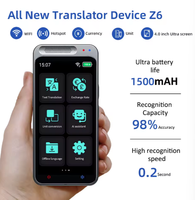 Traducteur vocal Android Z6 multilingue 138 langues, enregistrement, traduction de photos, WIFI, mini-appareil intelligent pour les voyages