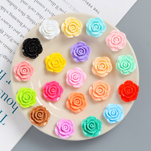 Accessoires de Noël artistiques en résine de camélia rose de 23 mm, colle crème DIY, coque de téléphone portable, broche, <span class=keywords><strong>boucle</strong></span> de chaussure, <span class=keywords><strong>cheveux</strong></span> - Product Image 2