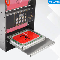 Machine de scellage thermique numérique à tiroir pour boîtes carrées, snacks marinés et contenants en plastique jetables