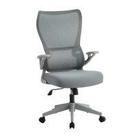 Chaise de bureau pour manager - Conception confortable en maille avec structure en fer inclinable pour une utilisation prolongée sur ordinateur et pour les pauses déjeuner