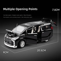 Voiture télécommandée Alphard en alliage à l'échelle 1/24, capable de drift, avec éclairage, propulsion arrière, jouet pour garçons K24393 sans fil