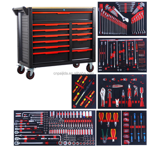 Ensemble d'outils de réparation automobile en métal 718 pièces pour garage et atelier, comprenant ciseaux, marteau, pince, chariot rigide en EVA, plan de travail OEM TCS-01 - Product Image 3