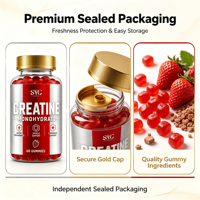 SYC BIO Créatine Monohydrate Gummies Bien-être Musculaire Complément Quotidien 60 Unités Fraise 1250mg Prix Usine Marque Privée OEM