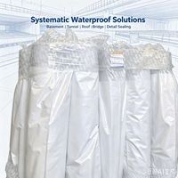 Membrane imperméable en HDPE pré-appliquée, auto-adhésive, matériaux imperméables pour bâtiments