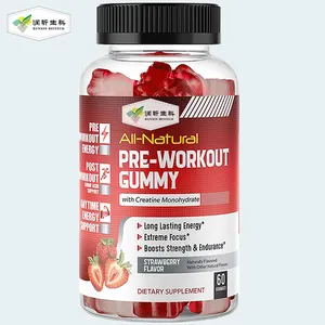 2023 hot selling Build Muscle Shred Fat burn pre workout gummies creatine Monohydrate gummies