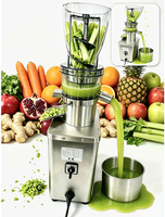 Fruit- en groentesapcentrifuge, pulp-sap scheiding, 1200W, hoge snelheid, voor fruit en groenten, 24 uur continu werkend