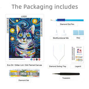 Kit de Pintura de Diamantes DIY Brillante Tamaño Personalizado W-053 para Decoración de Hogar de Lujo - Dama Elegante con Pendientes de Perlas, <span class=keywords><strong>Arte</strong></span> de Diamantes - Product Image 5