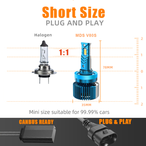 Bombilla LED para Auto AKE V68, <span class=keywords><strong>Precio</strong></span> al por Mayor, 90W 9000LM, Faro LED para Auto H11 H7 9005 9006 9012, Sistema de Iluminación Automotriz Universal - Product Image 5