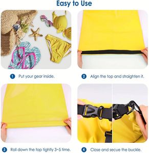 Borsa asciutta impermeabile borsa a secco portatile leggera resistente sacco a secco per mantenere gli attrezzi asciutti per escursioni in barca in campeggio kayak asciutto - Product Image 6