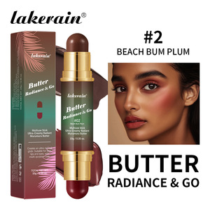 Lakerain Contour Blush Double Tête Multi-usages Effet Beurre Éclatant – Stick de Maquillage Hydratant pour Contour, Lèvres, Yeux et Joues - Product Image 4