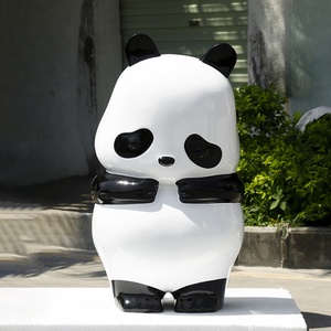 Escultura de Panda Acrobático de Diseño Único en Fibra de Vidrio, Apta para Niños, Adorno para Centros Comerciales, Zoológicos y Parques de Diversiones - Product Image 5